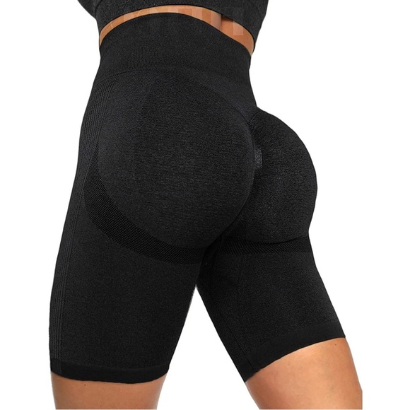 Scrunch Butt Lift Biker Shorts High Waist Booty Contour Workout Gym Shorts - Picture 1 of 3